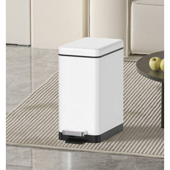 Ведро для мусора с плавным закрытием прямоугольное Koer TC-010210-08 10 л цвет белый (KR5598)