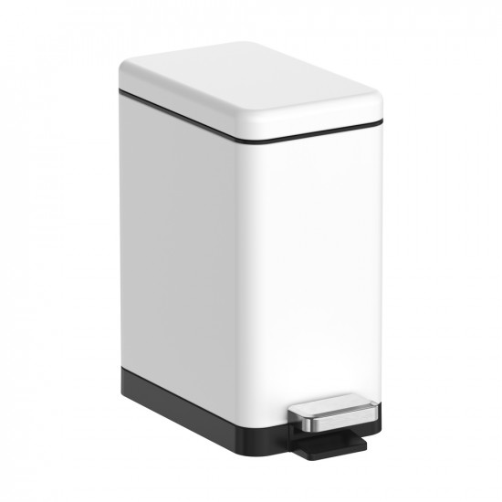 Ведро для мусора с плавным закрытием прямоугольное Koer TC-010210-08 10 л цвет белый (KR5598)