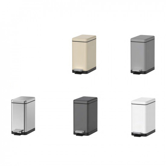 Ведро для мусора с плавным закрытием прямоугольное Koer TC-010210-08 10 л цвет белый (KR5598)