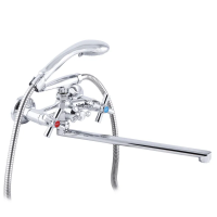 Смеситель для ванной Zerix D4Q 722 с полнооборотной кран-буксой (ZX2960)