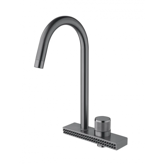 Змішувач для кухні Mixxus FOL-011 Graphite з функц."водоспад" з нерж. сталі (MI6346)
