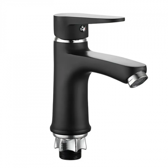 Змішувач для умивальника Mixxus Elvis 001 (NUT) BLACK (без підведення) (MI6577)