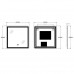 Дзеркало Zerix Mirra MR05-80x80 з LED Touch, Anti-fog, димером, регулятором яскравості (ZX6058)