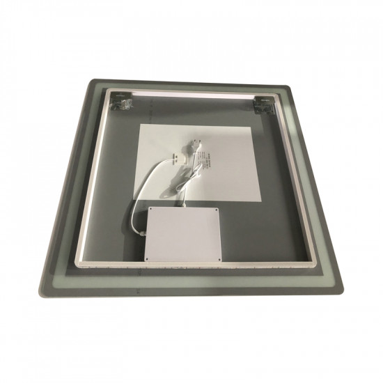Дзеркало Zerix Mirra MR05-80x80 з LED Touch, Anti-fog, димером, регулятором яскравості (ZX6058)