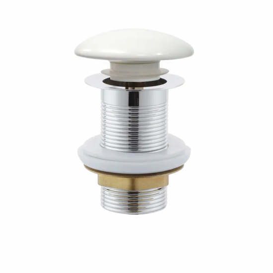 Донний клапан для раковини Mixxus POP-UP-09 WHITE 1 1/4'' СLICK-СLACK без переливу (AC3567)