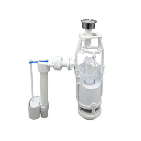 Комплект арматур Zerix АК-02-B спускна 2-реж. + наповнювальна з бічним підведенням (ZX5165)