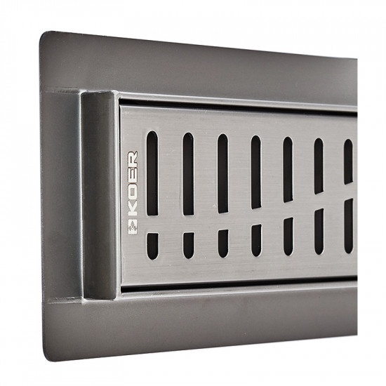 Душовий трап з нержавіючої сталі SUS304 Koer FD35-70x500-Graphite (Колір графіт) (AC0657)