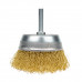 Щітка чашкова 75 мм, для дриля, 1/4", гофр. пров., латунована Polax (54-172)