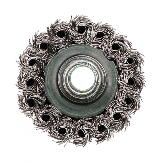 Щітка чашкова 65 мм, для УШМ, М14, кручений дріт Polax (54-159)