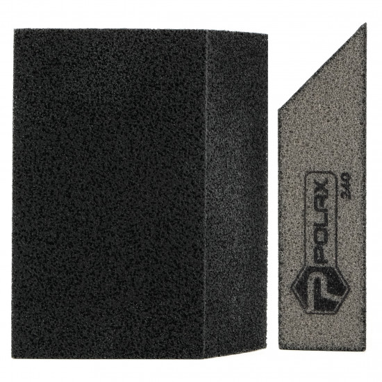 Губка шліфувальна P240 Polax кутова 110х90х25 мм (54-187)