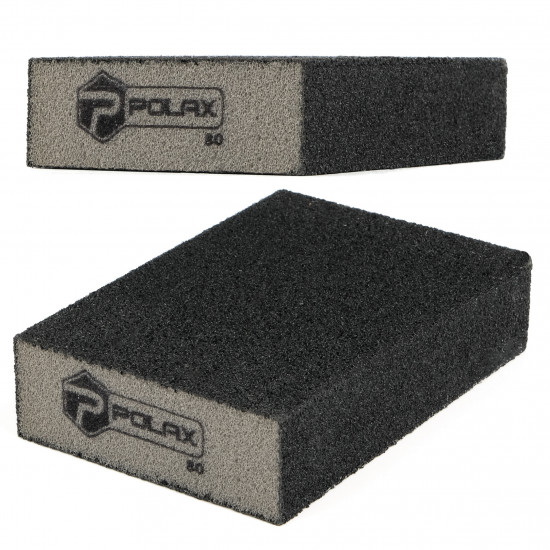 Губка шлифовальная P80 Polax прямая 110х70х25 мм (54-189)