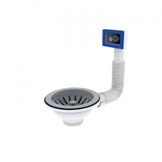 Випуск різьбовий Zerix KS-01 3 1/2" з гнучким прямокутним переливом (ZX5091)