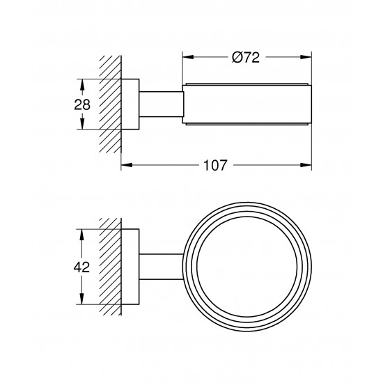 Держатель для аксессуаров Grohe Essentials Cube New (40508001)