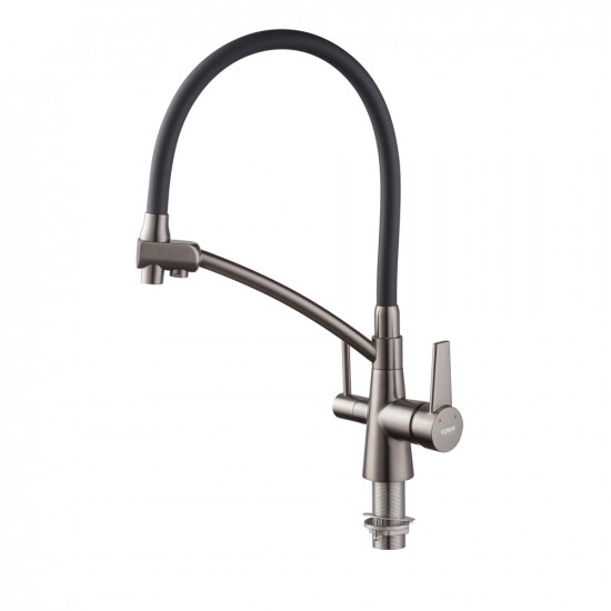 Кухонний змішувач з силік. виливом і вих. для питної води KOER KB-72003-07 (KR3377)