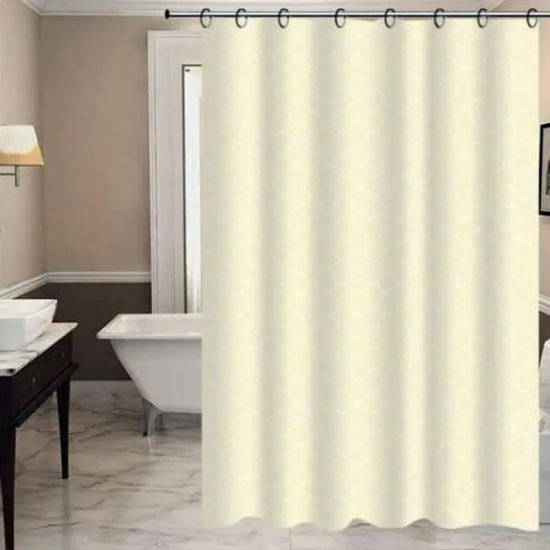 Штора для ванної з поліетилену Zerix SCP-006-180x180 (Візерунок бежевий) (ZX5005)