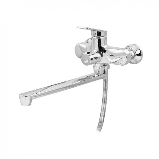 Смеситель для ванной Plamix Lucas-006 EURO SET Chrome (с шлангом, лейкой и кронштейном) (PM0710) Смеситель для ванной Plamix Lucas-006 EURO SET Chrome (с шлангом, лейкой и кронштейном) (PM0710)