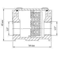 Фільтр газовий 1/2" Koer KG.F01.A (KR3103)