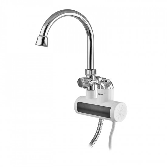 Водонагрівач 3 kW проточн., Zerix ELW22-EW З ІНД.ТЕМП., на СТІНУ (зі шлангом та лійкою) (ZX4934)