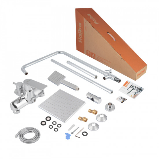 Душова колона зі змішувачем і подовжувачем Haiba Alex 003-J (HB0924) Душова колона зі змішувачем і подовжувачем Haiba Alex 003-J (HB0924)