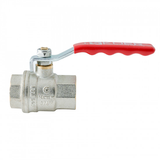 Кран кульовий ГГВ Koer Extreme KE.214-20 - 3/4" FF ручка "важіль" червона (KR5745)