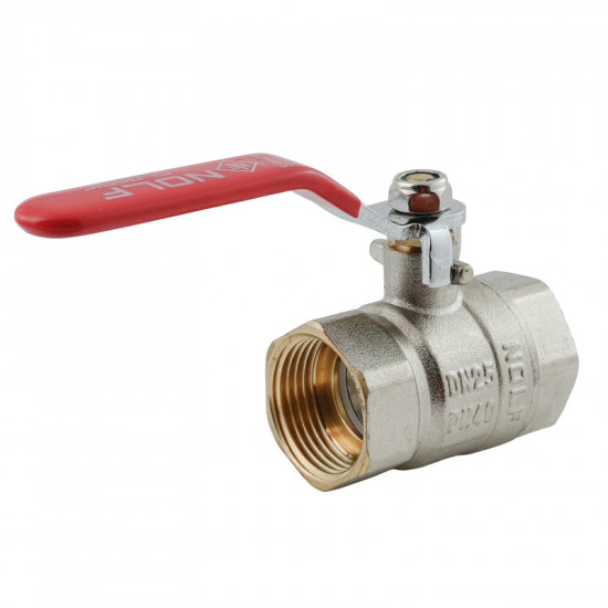 Кран кульовий Nolf classic NFC.611-10-1" FF ГГВ, ручка "важіль" червона (NF3146)