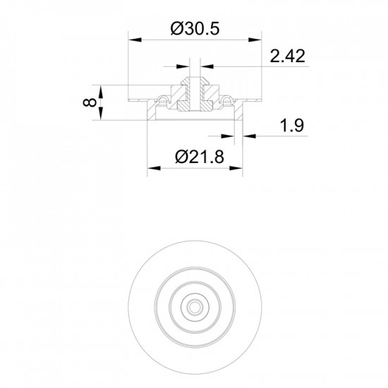 Мембрана для наповнювального клапана бачка унітазу Koer KT-1409 для KT-0101, KT-0102 (KR5706)