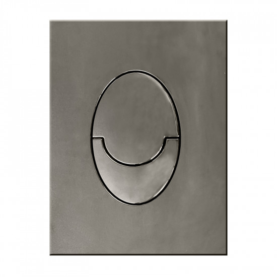 Панель змиву пластикова Koer KT-0606-07 157x198x3mm, кнопка закруглена (колір графіт) (KR5712)