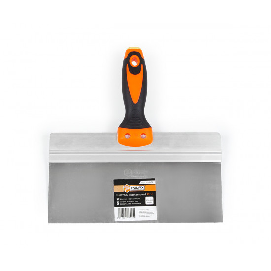 Шпатель із нержавіючим покриттям Polax 250 х 80 мм, двокомпонентна ручка PROFI (111-074)
