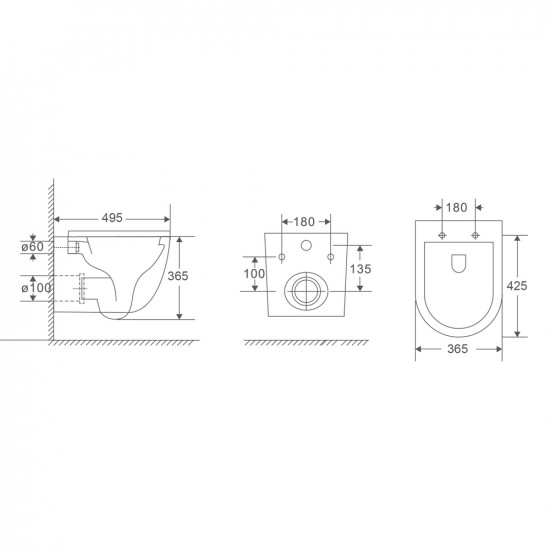 Комплект Grohe Set Унітаз ELLIPSE-0301-R + Інсталяція Grohe Rapid SL 38772001 (38772001ELLIPS0301R)