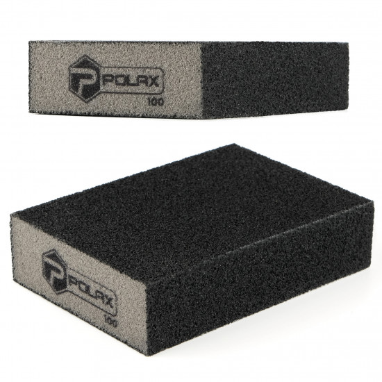 Губка шліфувальна P100 Polax пряма 110х70х25 мм (54-190)