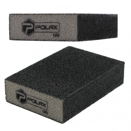 Губка шліфувальна P120 Polax пряма 110х70х25 мм (54-191)