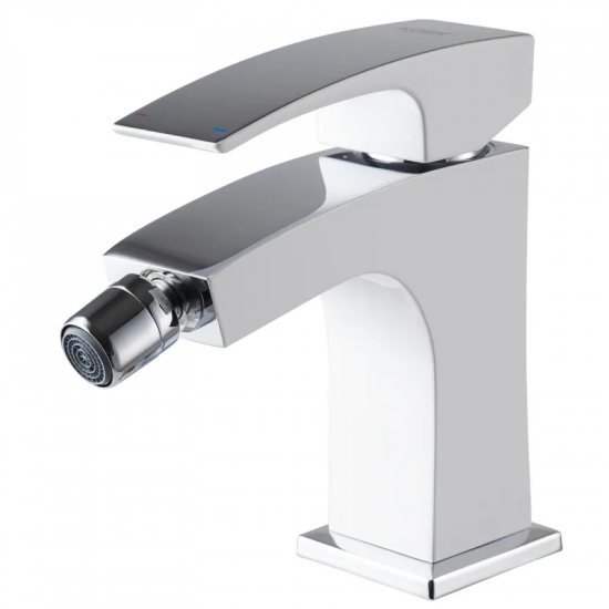 Змішувач для біде Koer KB-20007-04 (Колір хром+білий) (KR5158)