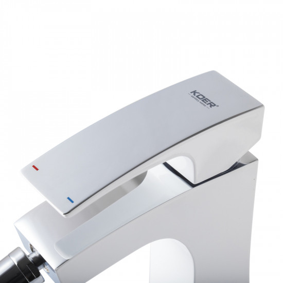 Змішувач для біде Koer KB-20007-04 (Колір хром+білий) (KR5158)