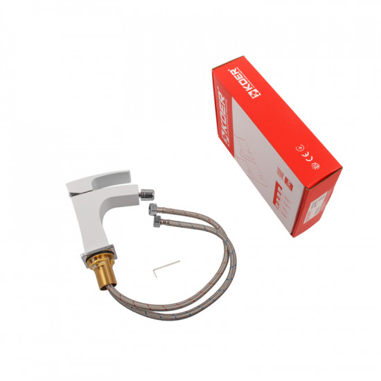 Змішувач для біде Koer KB-20007-04 (Колір хром+білий) (KR5158)