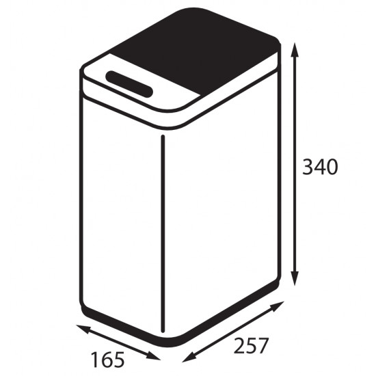 Відро для сміття сенсорне прямокутне Koer TC-020408-08 8 л колір білий (KR5589)