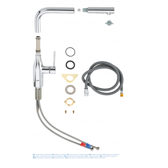 Змішувач для кухні з висувним виливом Grohe Essence New (30270000)