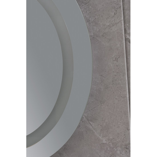Зеркало Mixxus PLAIN MC02-80-CASE с LED Touch, Anti-fog, диммером, регулировкой яркости, часы