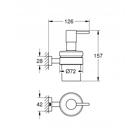 Дозатор жидкого мыла Grohe Essentials Cube New (40756001)