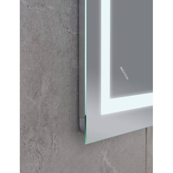 Дзеркало Mixxus WARM MR02-70x50 з LED Touch, Anti-fog, димером, рег. яскравості, годинником (MI6668