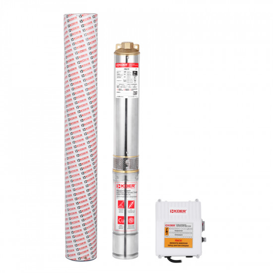 Насос свердловин. центробіж.. Koer 4SDM 2/9 + 40M + пульт (KP2634)
