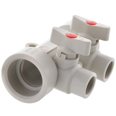 Колектор 2- way з кульовими кранами (40x20) PPR Koer K0169.PRO (KP0219) Колектор 2- way з кульовими кранами (40x20) PPR Koer K0169.PRO (KP0219)