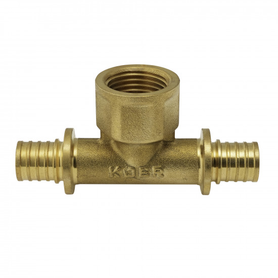 Трійник перехідний з ВР Koer KA.T16-06F-16 - 16(2.2mm) x 1/2"F x 16(2.2mm) (KR4894)