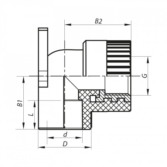 Кут інсталяційний ВР 20x1/2F PPR Koer K0123.PRO (KP0147)