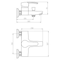 Змішувач для ванни Mixxus Pamela 009 (MI6261)