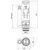 Комплект арматури Koer KT-0302-1/2" спускна 2-х кнопочна+наповнювальна з нижнім підкл, пласт.різьб.