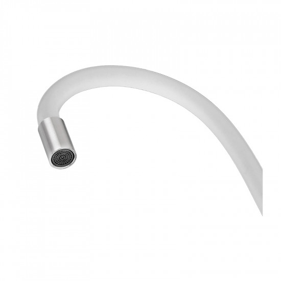 Змішувач для кухні Armata SUS-011 REFL.WHITE з силіконовим виливом, з нержавіючої сталі (CH6562)