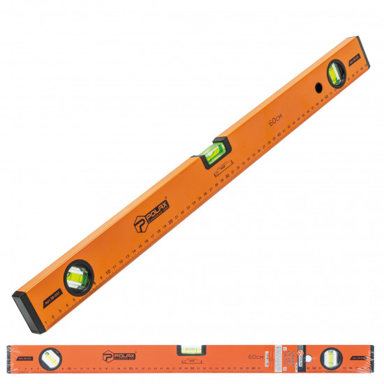 Рівень будівельний алюмінієвий Polax 600 мм 3 капсули (38-051)