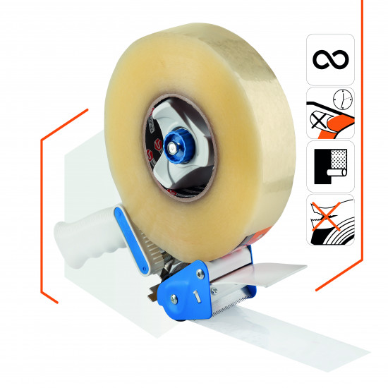 Клейка стрічка Polax скотч пакувальний прозорий 500 м x 45 мм (101-054)