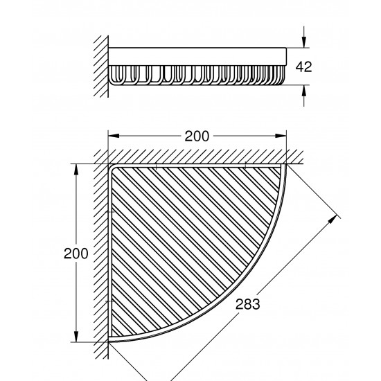 Полиця у ванну кутова Grohe Selection Cube (40809000)