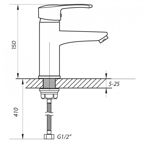 Змішувач для умивальника Zerix PUD1 146 (ZX2798)